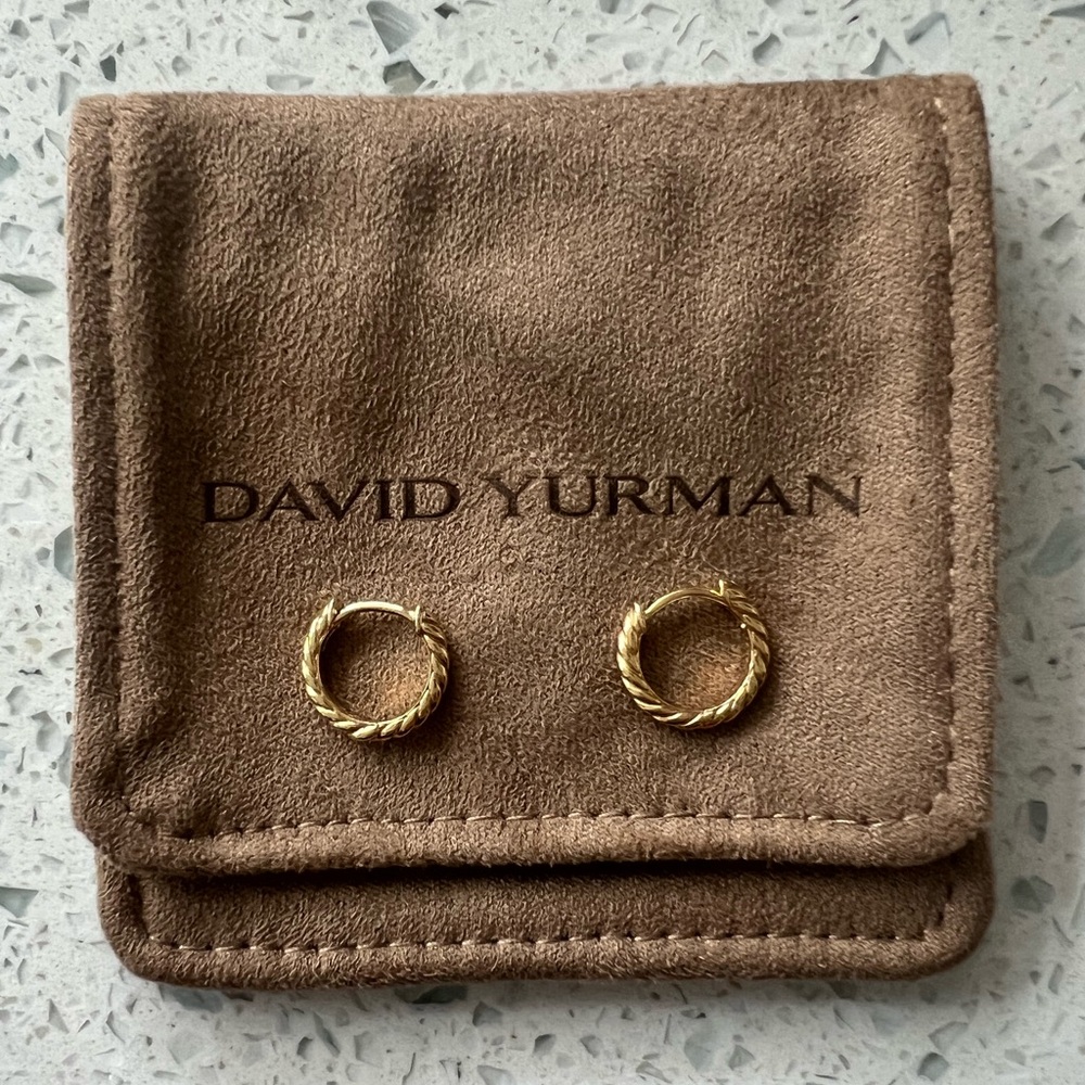 David Yurman Sculpted Cable Micro Huggies - Picture 7 of 10